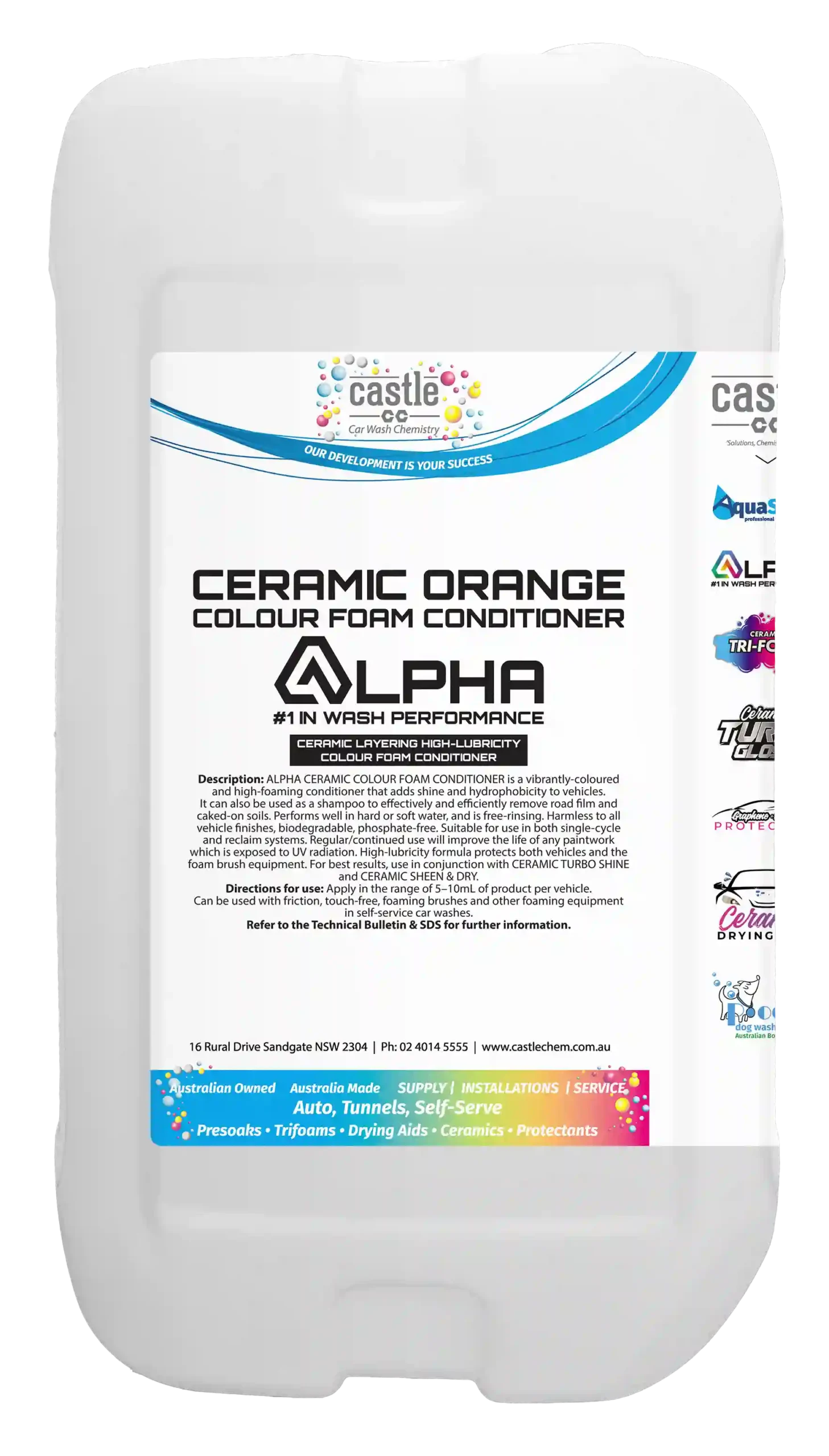 Alpha Ceramic Orange Colour Foam Conditioner - Image 3