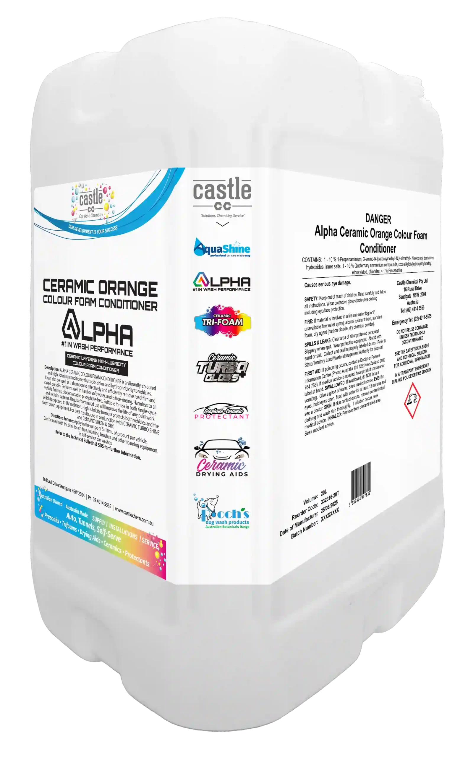 Alpha Ceramic Orange Colour Foam Conditioner - Image 4