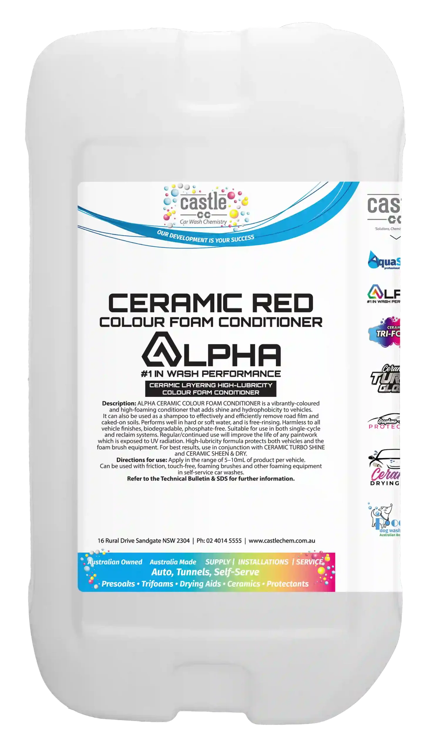 Alpha Ceramic Red Colour Foam Conditioner - Image 3