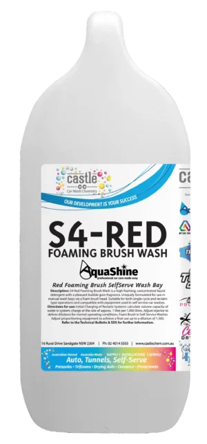 Aquashine S4 Red Foam Brush Wash