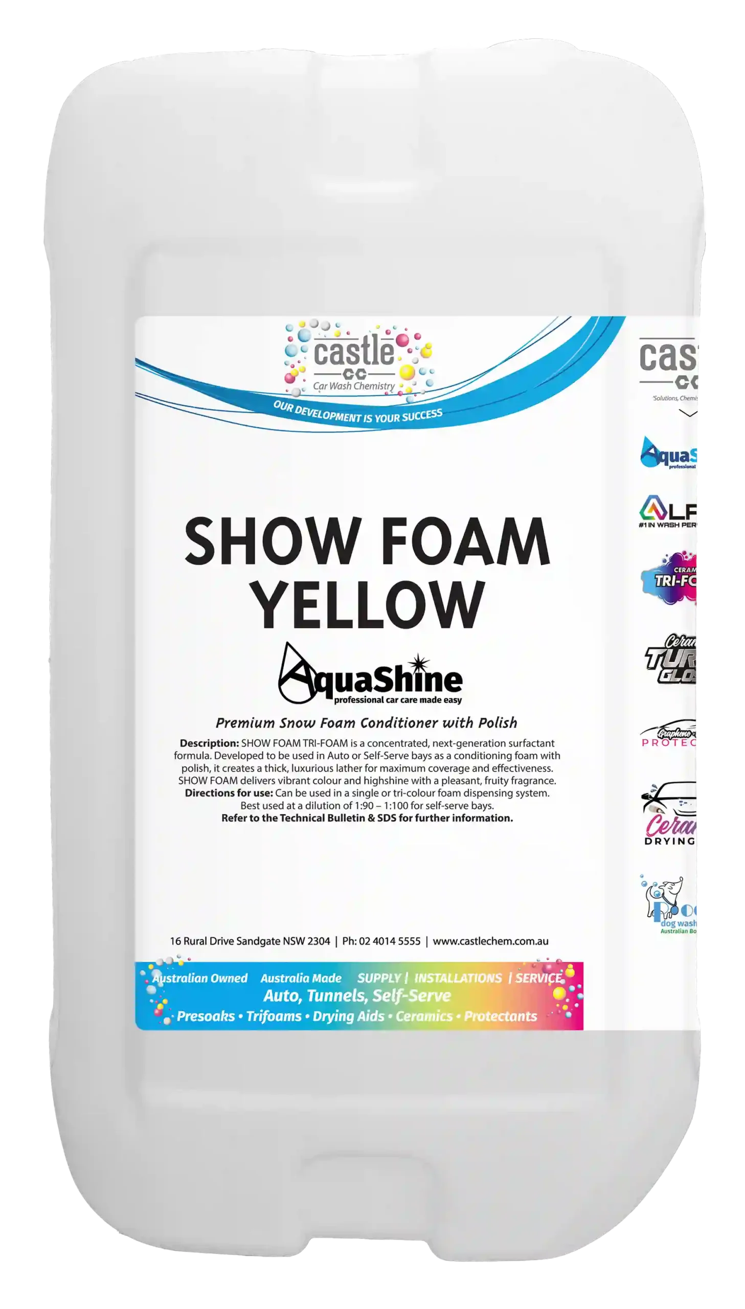 Aquashine Show Foam Yellow - Image 3
