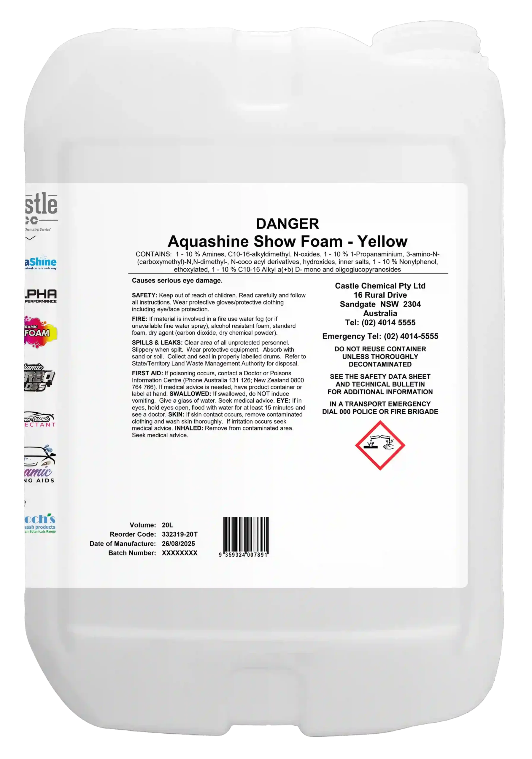 Aquashine Show Foam Yellow - Image 5